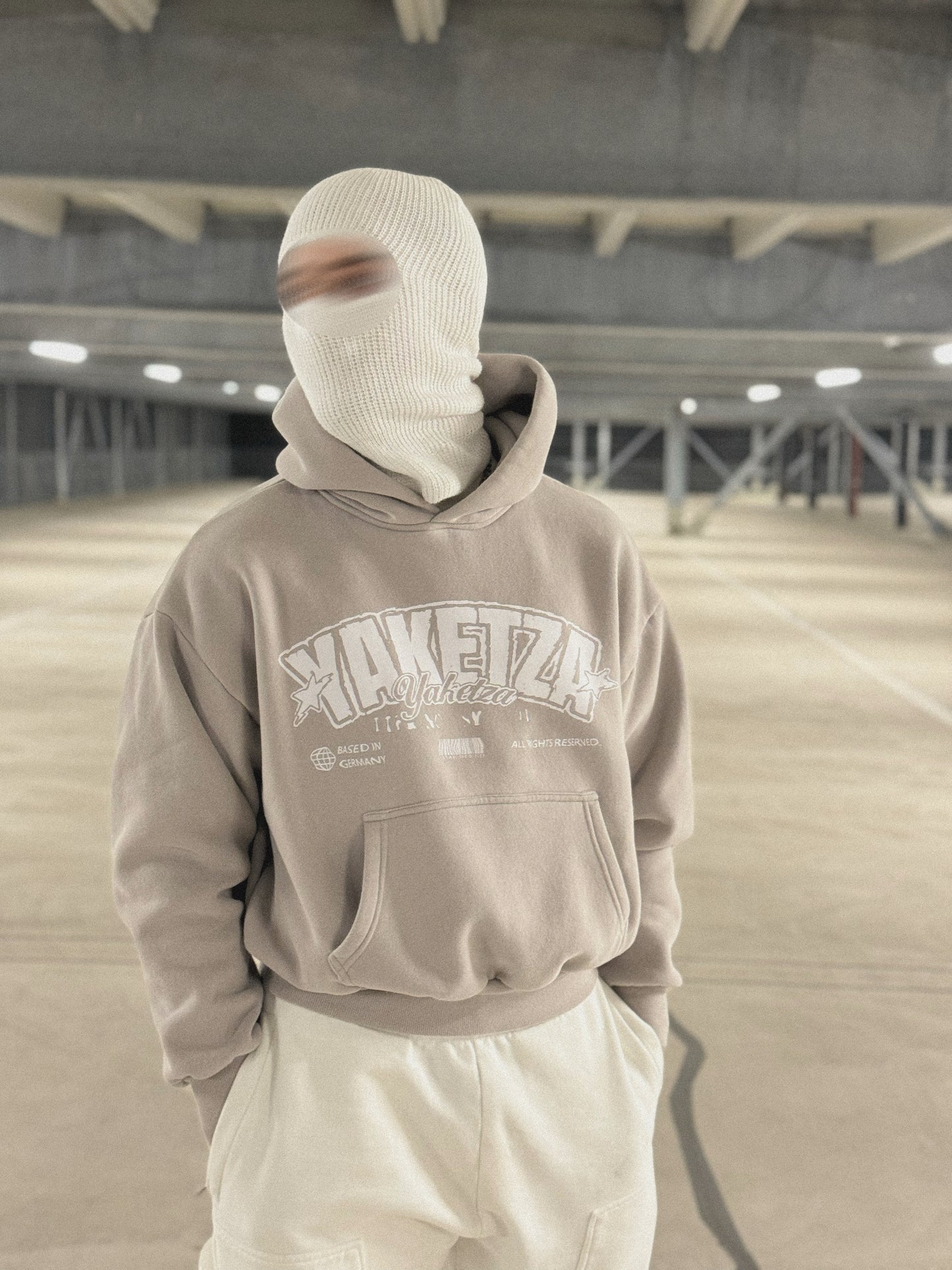 GREY CROPPED HOODIE