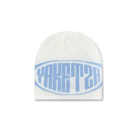 WHITE JACQUARD BEANIE