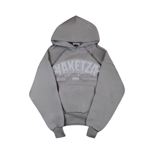GREY CROPPED HOODIE